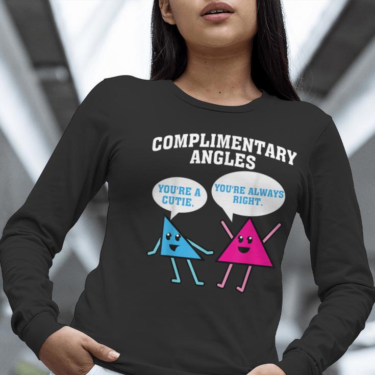 Right Acute Triangle Math Teacher Cool Geometry Women Long Sleeve T-Shirt, funny gift
