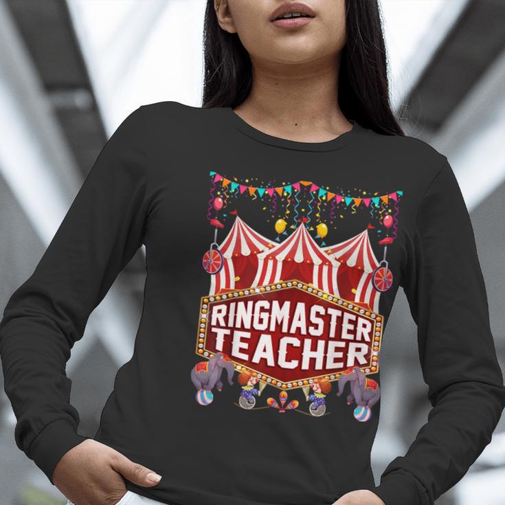 Ringmaster Teacher Costume – Carnival Birthday Style Women Long Sleeve T-Shirt, funny gift