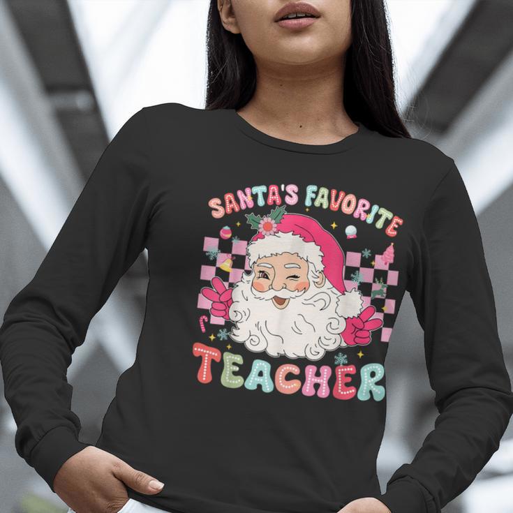 Santa Favorite Teacher Shirt Teacher Christmas Women Long Sleeve T-Shirt, funny gift Santa Favorite Teacher Shirt Teacher Christmas Women Long Sleeve T-Shirt, funny gift