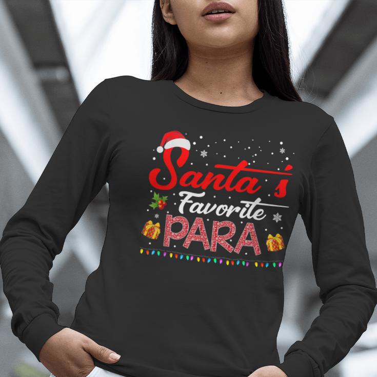 Santa's Favorite Para Christmas Paraprofessional Teacher Women Long Sleeve T-Shirt, funny gift Santa's Favorite Para Christmas Paraprofessional Teacher Women Long Sleeve T-Shirt, funny gift