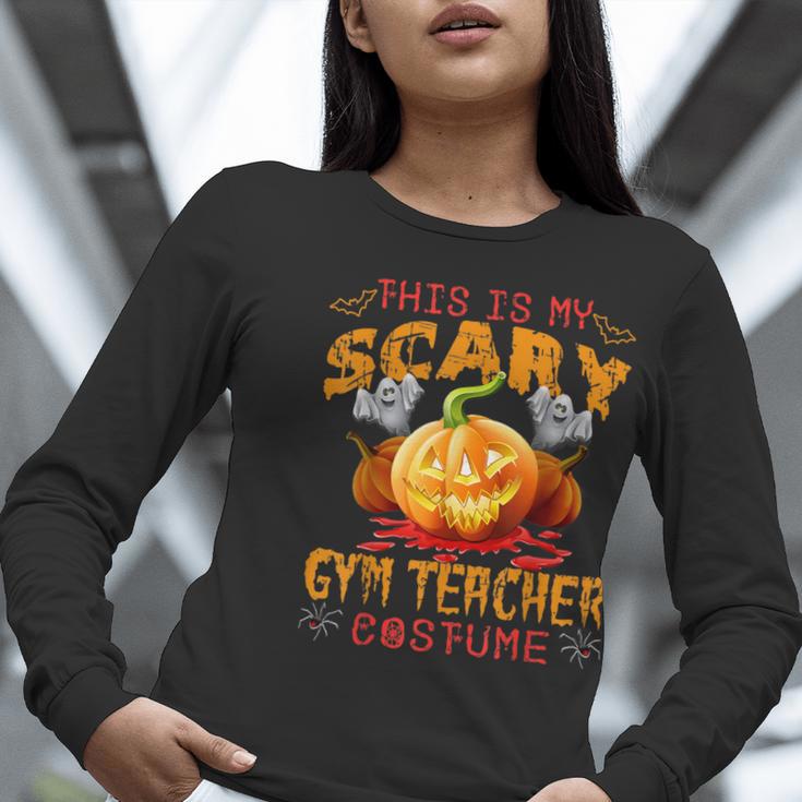 This Is My Scary Gym Teacher Costume Pumpkin Halloween Men Women Women Long Sleeve T-Shirt, funny gift