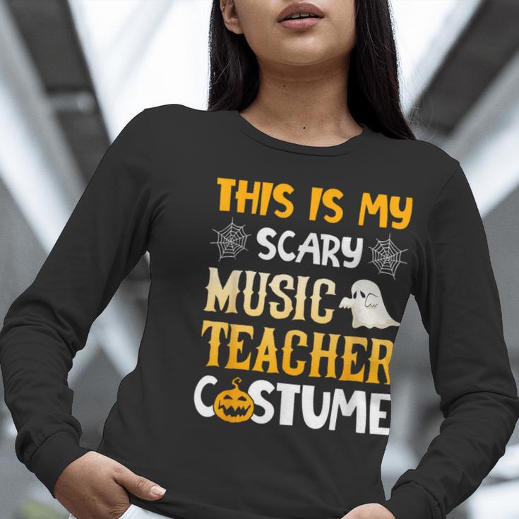 This Is My Scary Music Teacher Halloween Costumes Pajama Women Long Sleeve T-Shirt, funny gift This Is My Scary Music Teacher Halloween Costumes Pajama Women Long Sleeve T-Shirt, funny gift