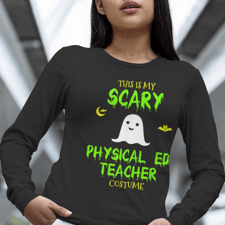 Scary Physical Education Ed Teacher Costume Halloween Easy Women Long Sleeve T-Shirt, funny gift Scary Physical Education Ed Teacher Costume Halloween Easy Women Long Sleeve T-Shirt, funny gift