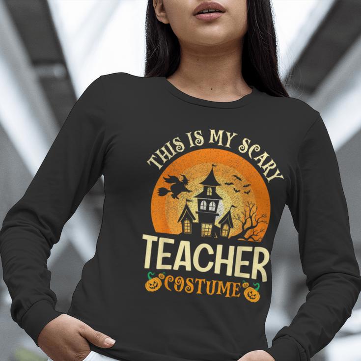 This Is My Scary Teacher Costume Halloween Women Long Sleeve T-Shirt, funny gift