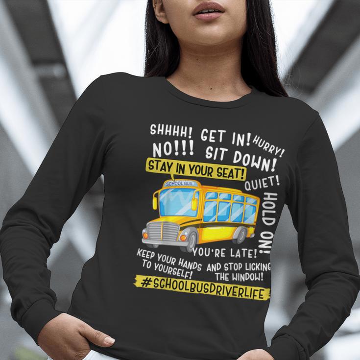 School Bus Driver Life Last Day Of School Teacher Kids Women Long Sleeve T-Shirt, funny gift