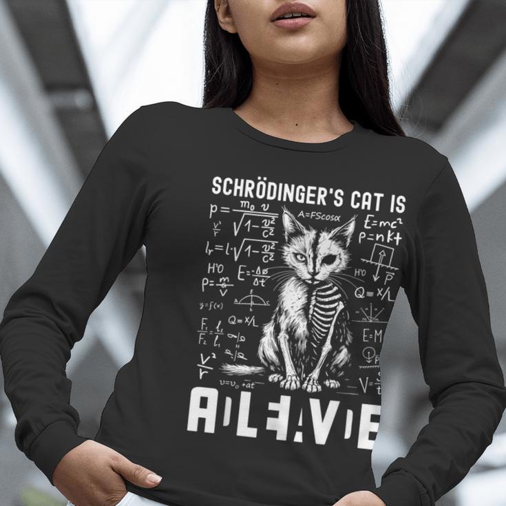 Schrodinger's Cat Dead And Alive Physics Teacher Women Long Sleeve T-Shirt, funny gift Schrodinger's Cat Dead And Alive Physics Teacher Women Long Sleeve T-Shirt, funny gift