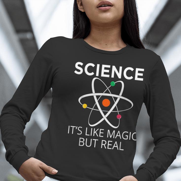 Science It's Like Magic But Real Teachers Students Scientist Women Long Sleeve T-Shirt, Science Teacher Shirts, funny gift