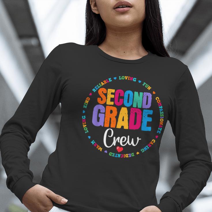 Second Grade Crew 2nd Back To School Teacher Team Squad Women Long Sleeve T-Shirt, 2nd Grade Teacher Shirts, funny gift