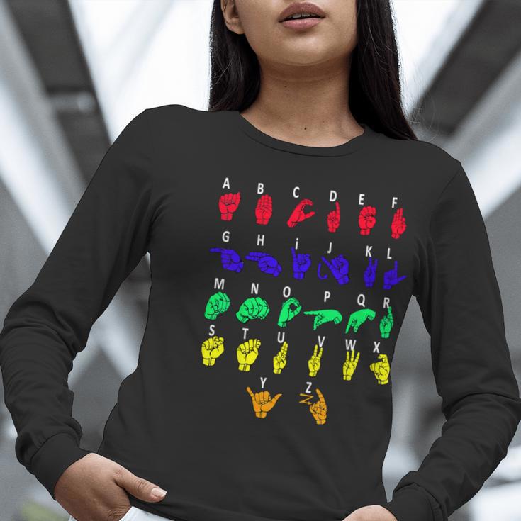 Sign Language Alphabet For ASL Interpreter Deaf Teacher Stud For Men Women Girls Kids Women Long Sleeve T-Shirt, funny gift Sign Language Alphabet For ASL Interpreter Deaf Teacher Stud For Men Women Girls Kids Women Long Sleeve T-Shirt, funny gift