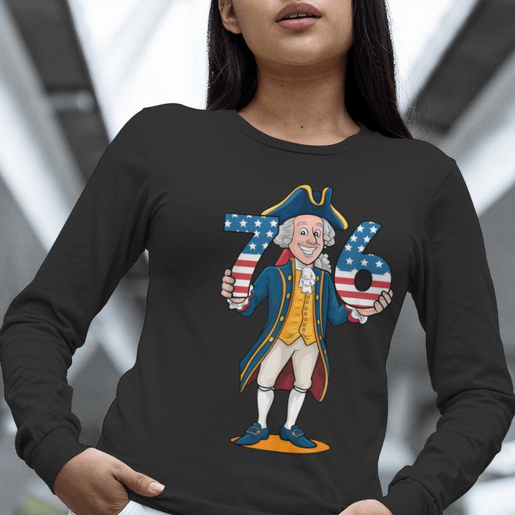 Six Seven 6 7 7 6 George Washington Teacher American Women Long Sleeve T-Shirt, funny gift