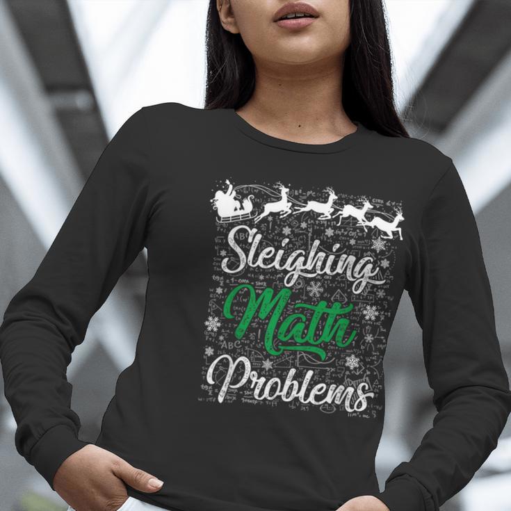 Sleighing Math Problem Xmas In Math Teacher Christmas Men Women Women Long Sleeve T-Shirt, funny gift Sleighing Math Problem Xmas In Math Teacher Christmas Men Women Women Long Sleeve T-Shirt, funny gift