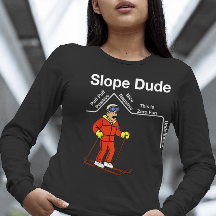 Slope Dude Algebra Geometry Middle School Math Teacher Women Long Sleeve T-Shirt, funny gift