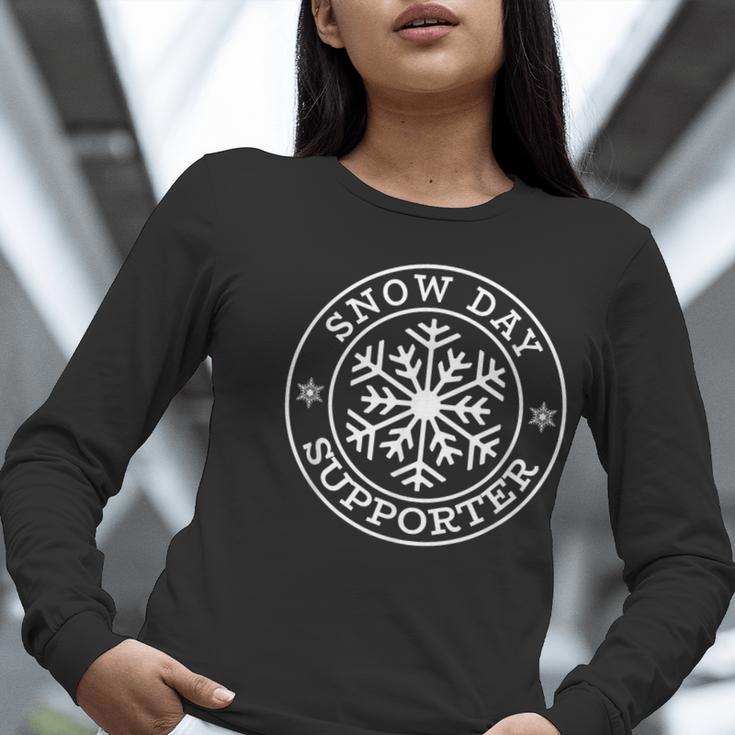 Snow Day Supporter Teacher Student Winter Snowflake Women Long Sleeve T-Shirt, funny gift Snow Day Supporter Teacher Student Winter Snowflake Women Long Sleeve T-Shirt, funny gift