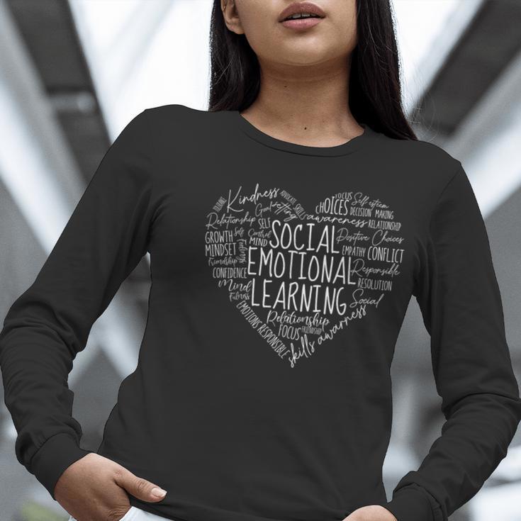Social Emotional Learning Heart Counselor Teacher SEL Kind Women Long Sleeve T-Shirt, funny gift Social Emotional Learning Heart Counselor Teacher SEL Kind Women Long Sleeve T-Shirt, funny gift