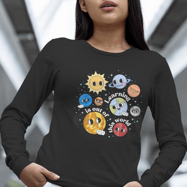Solar System Learning Is Out Of This World Science Teacher Women Long Sleeve T-Shirt, Science Teacher Shirts, funny gift Solar System Learning Is Out Of This World Science Teacher Women Long Sleeve T-Shirt, Science Teacher Shirts, funny gift