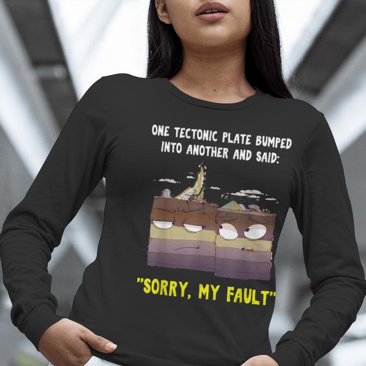 Sorry My Fault Earthquake Tectonic Plate Science Teacher Pun Women Long Sleeve T-Shirt, Science Teacher Shirts, funny gift Sorry My Fault Earthquake Tectonic Plate Science Teacher Pun Women Long Sleeve T-Shirt, Science Teacher Shirts, funny gift