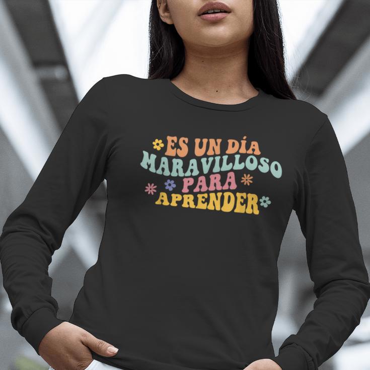 Spanish Teacher Dual Language Bilingual Teacher Cute Preppy Women Long Sleeve T-Shirt, funny gift Spanish Teacher Dual Language Bilingual Teacher Cute Preppy Women Long Sleeve T-Shirt, funny gift