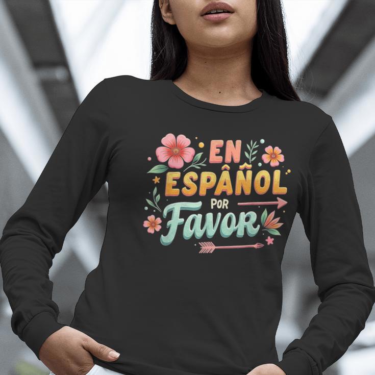 Spanish Teacher Maestra Dimelo En Espanol Por Favor Women Long Sleeve T-Shirt, funny gift Spanish Teacher Maestra Dimelo En Espanol Por Favor Women Long Sleeve T-Shirt, funny gift