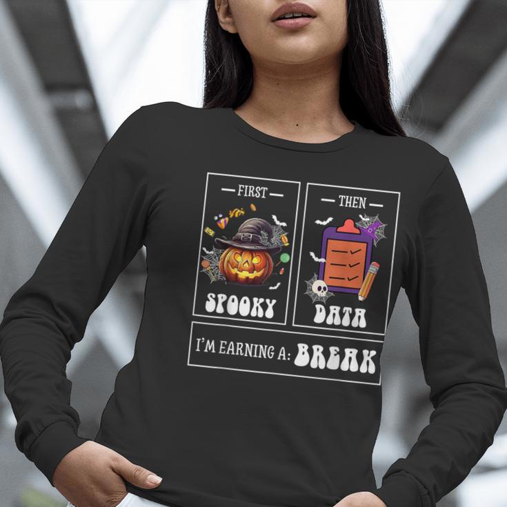 Sped Teacher Halloween First Spooky Then Data Sped Ed Team Women Long Sleeve T-Shirt, funny gift Sped Teacher Halloween First Spooky Then Data Sped Ed Team Women Long Sleeve T-Shirt, funny gift