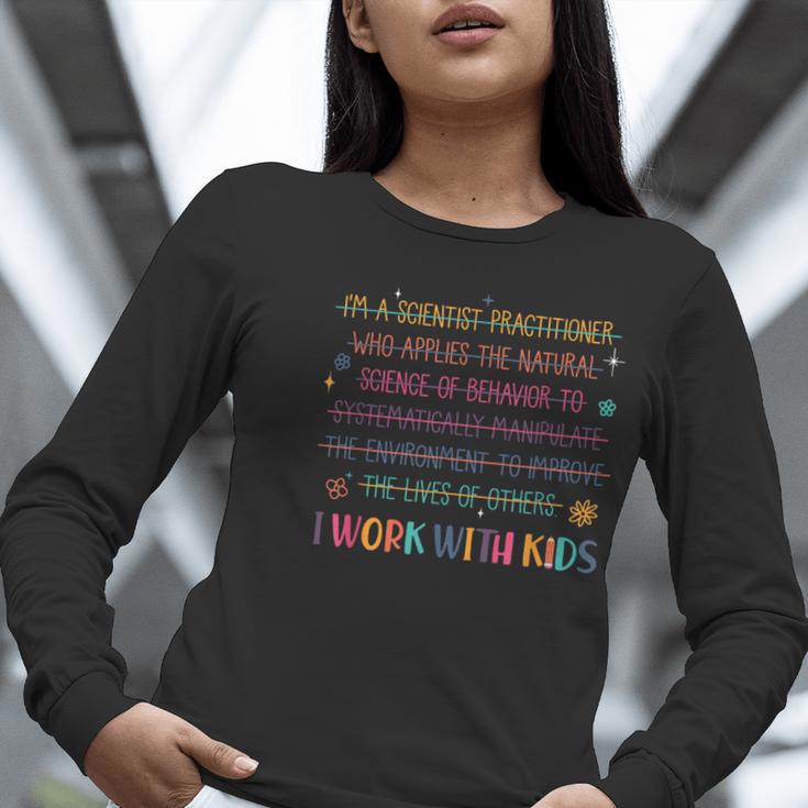 Sped Teacher I Work With Kids Behavior Specialist ABA Women Long Sleeve T-Shirt, funny gift Sped Teacher I Work With Kids Behavior Specialist ABA Women Long Sleeve T-Shirt, funny gift