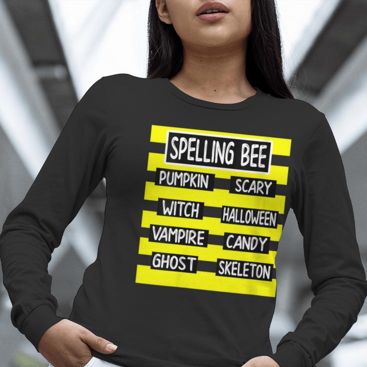 Spelling Bee Pun Halloween Costume For Teachers Women Long Sleeve T-Shirt, funny gift