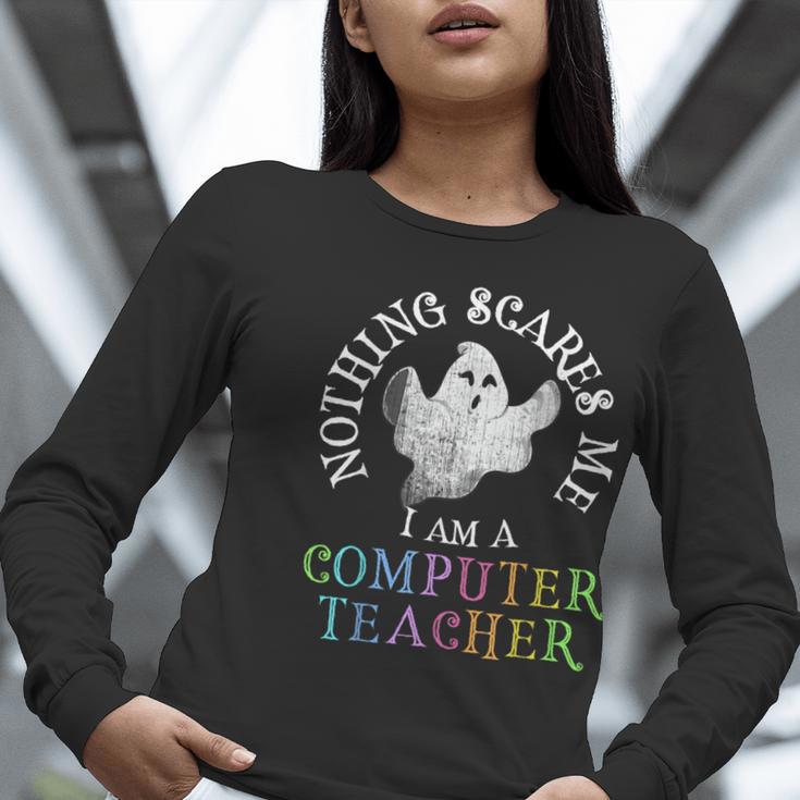 This Is My Spooky COMPUTER TEACHER Costume Don't Scare Me Women Long Sleeve T-Shirt, funny gift This Is My Spooky COMPUTER TEACHER Costume Don't Scare Me Women Long Sleeve T-Shirt, funny gift