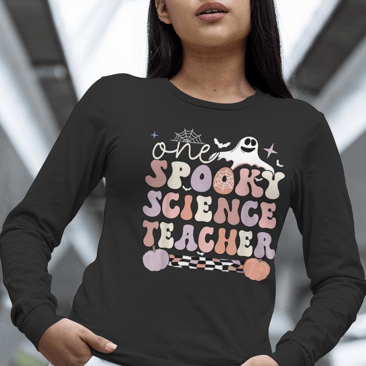 Spooky Science Teacher Halloween Science Teaching For Men Women Women Long Sleeve T-Shirt, Science Teacher Shirts, funny gift