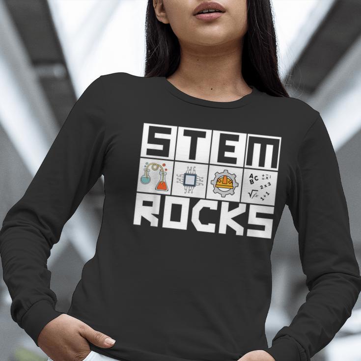STEM Rocks Science Technology Engineering Math STEM Teacher Women Long Sleeve T-Shirt, Science Teacher Shirts, funny gift STEM Rocks Science Technology Engineering Math STEM Teacher Women Long Sleeve T-Shirt, Science Teacher Shirts, funny gift