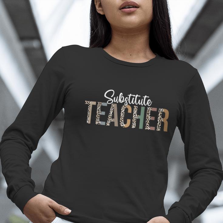 Substitute Teacher Supplies For Teachers Leopard For Men Women Women Long Sleeve T-Shirt, funny gift Substitute Teacher Supplies For Teachers Leopard For Men Women Women Long Sleeve T-Shirt, funny gift