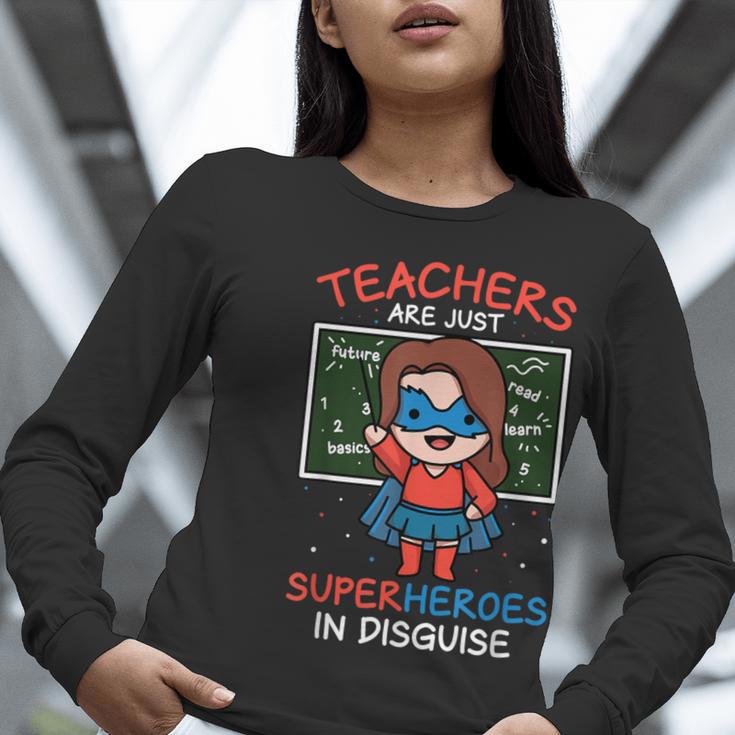 Super Hero Teacher Superheroes In Disguise Women Long Sleeve T-Shirt, Super Teacher Shirts, funny gift Super Hero Teacher Superheroes In Disguise Women Long Sleeve T-Shirt, Super Teacher Shirts, funny gift