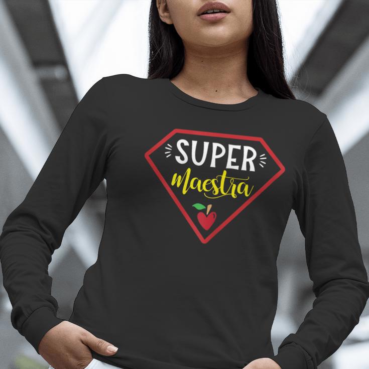 Super Heroe Maestra Espanol Spanish Super Teacher Women Long Sleeve T-Shirt, Super Teacher Shirts, funny gift Super Heroe Maestra Espanol Spanish Super Teacher Women Long Sleeve T-Shirt, Super Teacher Shirts, funny gift