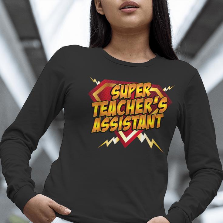 Super Teacher's Assistant Educational Superhero Women Long Sleeve T-Shirt, funny gift