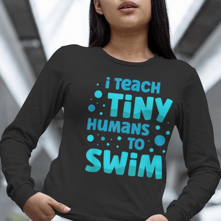 Swimming Teacher I Teach Tiny Humans To Swim Swim Instructor Women Long Sleeve T-Shirt, funny gift Swimming Teacher I Teach Tiny Humans To Swim Swim Instructor Women Long Sleeve T-Shirt, funny gift
