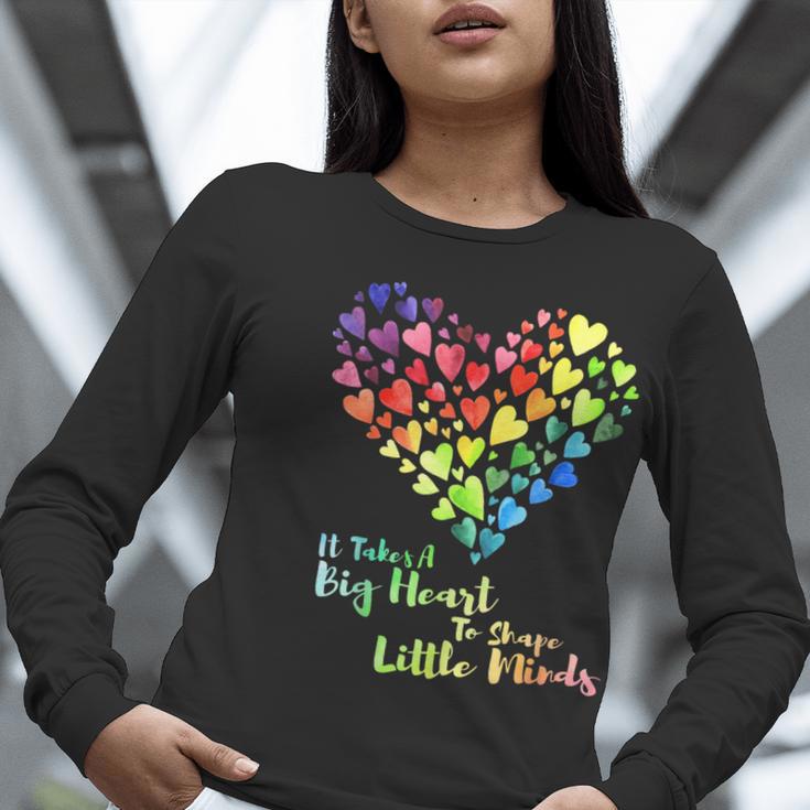 It Takes A Big Heart To Shape Little Minds Teacher Student Men Women Kids Women Long Sleeve T-Shirt, funny gift It Takes A Big Heart To Shape Little Minds Teacher Student Men Women Kids Women Long Sleeve T-Shirt, funny gift
