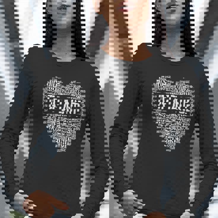 Tap Dance Heart Lover Tap Dancer Dancing Teacher For Men Women Girls Kids Women Long Sleeve T-Shirt, funny gift