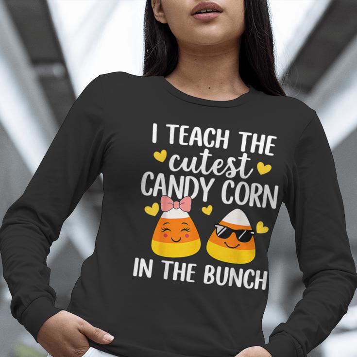 I Teach The Cutest Candy Corn In The Bunch Teacher Halloween Women Long Sleeve T-Shirt, funny gift I Teach The Cutest Candy Corn In The Bunch Teacher Halloween Women Long Sleeve T-Shirt, funny gift