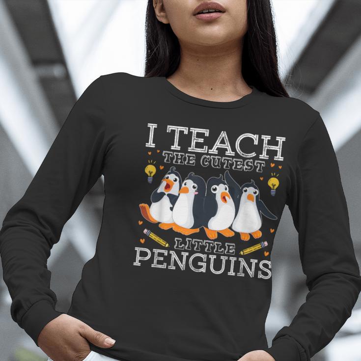 I Teach The Cutest Little Penguins Cute School Teacher Tee Women Long Sleeve T-Shirt, funny gift I Teach The Cutest Little Penguins Cute School Teacher Tee Women Long Sleeve T-Shirt, funny gift