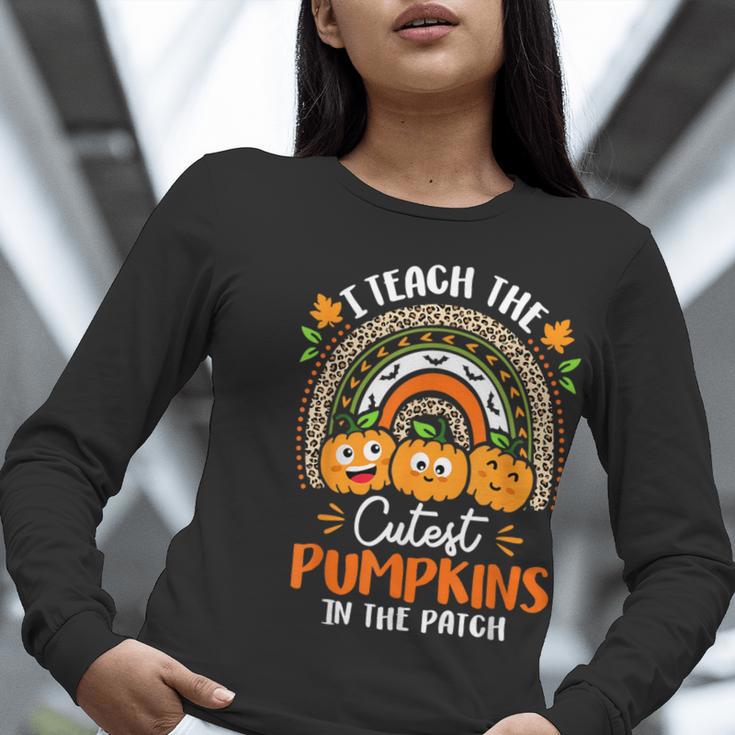 I Teach The Cutest Pumpkins In The Patch Teacher Halloween Women Long Sleeve T-Shirt, funny gift I Teach The Cutest Pumpkins In The Patch Teacher Halloween Women Long Sleeve T-Shirt, funny gift