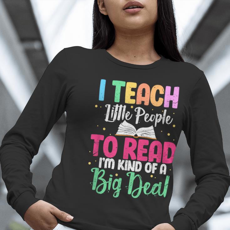 I Teach Little People To Read Reading Teacher For Men Women Girls Kids Women Long Sleeve T-Shirt, funny gift