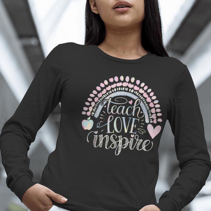 Teach Love Inspire Teacher Women Long Sleeve T-Shirt, funny gift Teach Love Inspire Teacher Women Long Sleeve T-Shirt, funny gift