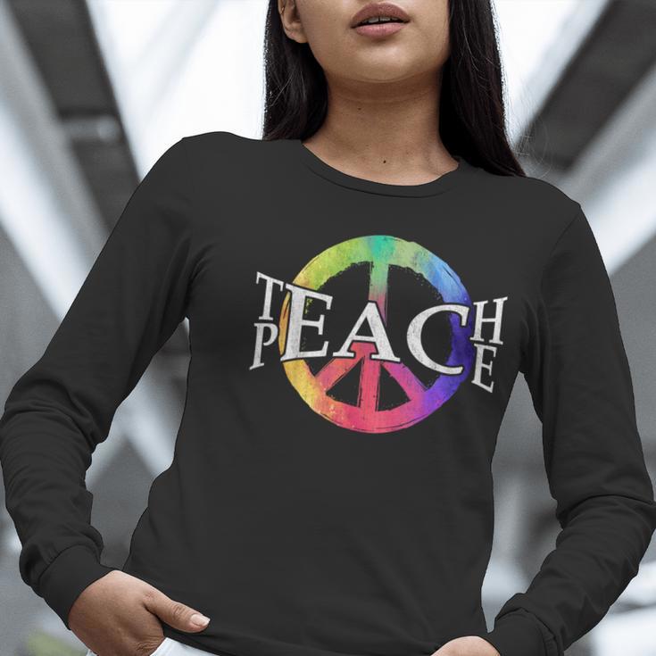 Teach Peace For Teachers And Educators Counselor Women Long Sleeve T-Shirt, funny gift Teach Peace For Teachers And Educators Counselor Women Long Sleeve T-Shirt, funny gift