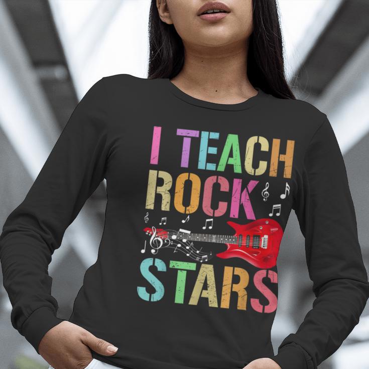 I Teach Rockstars Band Vibes Teacher Rocks My Music Teaching Women Long Sleeve T-Shirt, funny gift I Teach Rockstars Band Vibes Teacher Rocks My Music Teaching Women Long Sleeve T-Shirt, funny gift