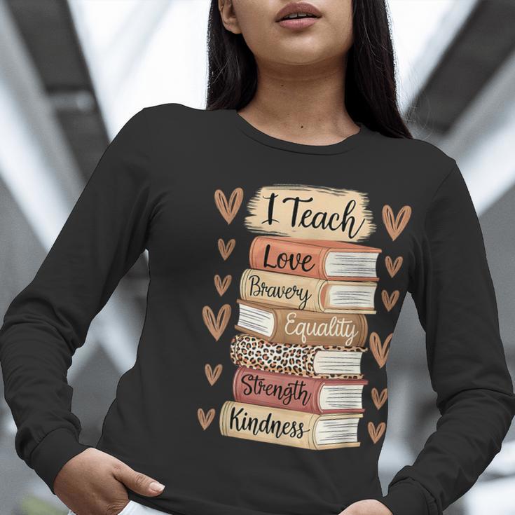 I Teach History Month Black Teacher Melanin Women Long Sleeve T-Shirt, History Teacher Shirts, funny gift