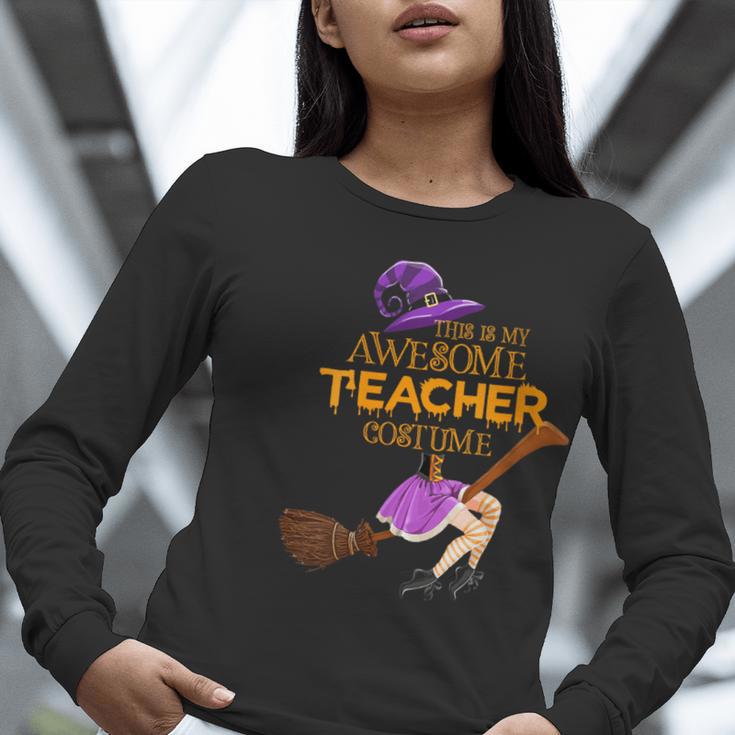 This Is My Teacher Costume Halloween Family Matching Group Women Long Sleeve T-Shirt, funny gift
