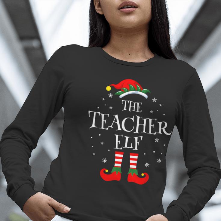 The Teacher Elf Christmas Family Matching Group Xmas Women Long Sleeve T-Shirt, funny gift