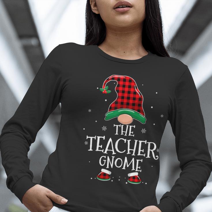 Teacher Gnome Xmas Family Matching Plaid Christmas Gnomes Women Long Sleeve T-Shirt, funny gift Teacher Gnome Xmas Family Matching Plaid Christmas Gnomes Women Long Sleeve T-Shirt, funny gift