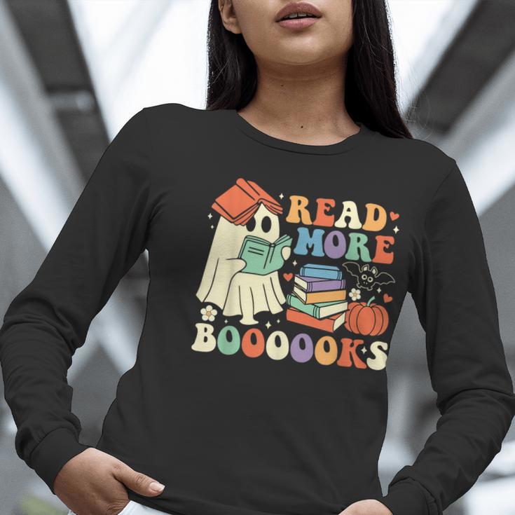Teacher Halloween Cute Booooks Ghost Read More Books Women Long Sleeve T-Shirt, funny gift Teacher Halloween Cute Booooks Ghost Read More Books Women Long Sleeve T-Shirt, funny gift