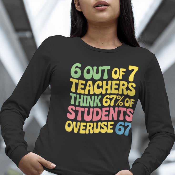 Teacher Overuse 67 Teacher Women Long Sleeve T-Shirt, funny gift