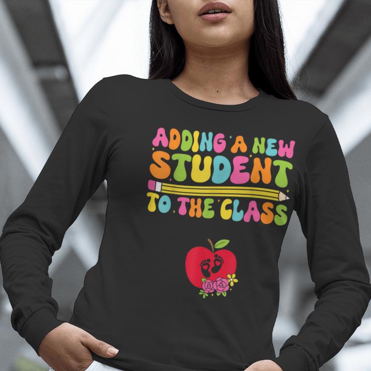 Teacher Pregnancy Announcement Clothing Expecting Teacher X-Small Women Long Sleeve T-Shirt, funny gift Teacher Pregnancy Announcement Clothing Expecting Teacher X-Small Women Long Sleeve T-Shirt, funny gift