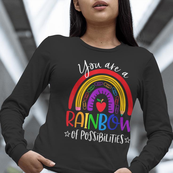 Teacher You Are a Rainbow Of Possibilities Funny Women Long Sleeve T-Shirt, funny gift Teacher You Are a Rainbow Of Possibilities Funny Women Long Sleeve T-Shirt, funny gift
